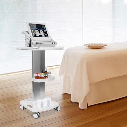 Aluminum Alloy Salon Trolley Cart - Mobile Dental Tool Stand with Swivel Casters for Ultrasonic Cavitation & RF Machines - Assembled Medical Equipment Cart in Saudi Arabia