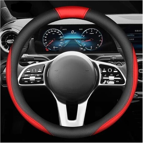 Large Size Bus Truck Steering Wheel Cover Leather Braid Cover Fit for Man TGS TGX E TGE CIT TGL TGM Auto Interior Accessories(B 47CM) in Saudi Arabia