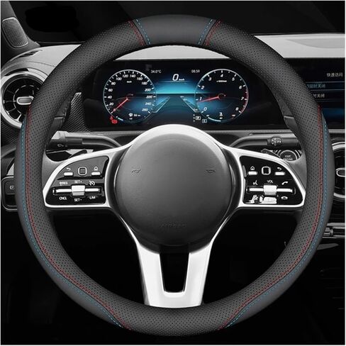 Large Size Bus Truck Steering Wheel Cover Leather Braid Cover Fit for Man TGS TGX E TGE CIT TGL TGM Auto Interior Accessories(B 47CM) in Saudi Arabia