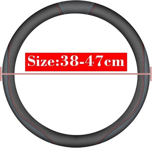 Large Size Bus Truck Steering Wheel Cover Leather Braid Cover Fit for Man TGS TGX E TGE CIT TGL TGM Auto Interior Accessories(B 47CM) in Saudi Arabia