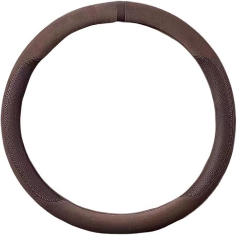 Suede Cover Fit for All Seasons Auto Steering Wheel Cover Ultra-Thin Non-Slip O-Shaped Round Breathable Car Steering Wheel Protector(O Shape Brown) in Saudi Arabia