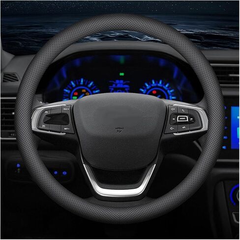 Car Steering Wheel Covers Ultra-Thin Steering Wheel Cover Wrap Universal 37-38cm Breathable Steering Covers Car Accessories(D Shape - No Hole) in Saudi Arabia