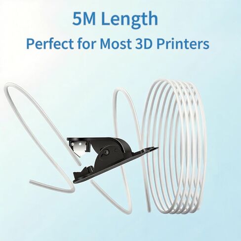 أنبوب PTFE بطول 5 متر (16.4 قدم) لخيوط 1.75 مم، معرف 2.5 مم × 4 مم أنبوب بودين OD مع قاطع أنابيب مناسب لمعظم الطابعات ثلاثية الأبعاد in Saudi Arabia