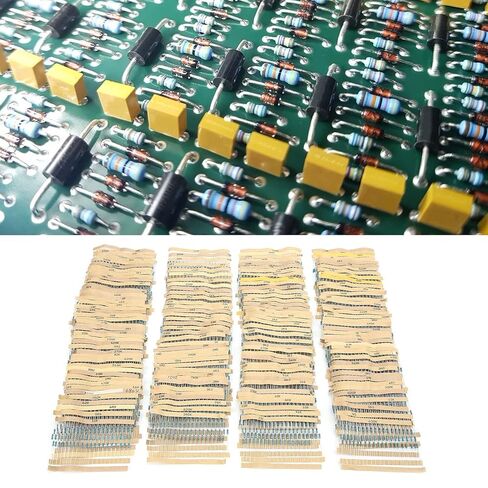 3120Pcs 1/4W Metal Film Resistor Kit 156 Values Assorted Set Accurate Electronic Components for Radio Equipment Home Appliances in Kuwait