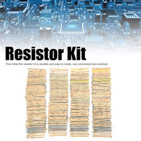 3120Pcs 1/4W Metal Film Resistor Kit 156 Values Assorted Set Accurate Electronic Components for Radio Equipment Home Appliances in Kuwait