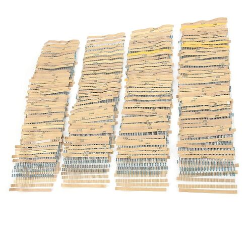 3120Pcs 1/4W Metal Film Resistor Kit 156 Values Assorted Set Accurate Electronic Components for Radio Equipment Home Appliances in Kuwait