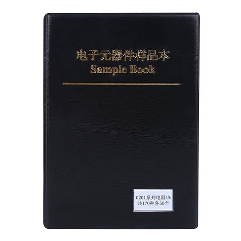 0201 170 Value Resistors Assortment Kit Sample Book, Electronic Component Storage, Plastic Material, Carry for Electronic Professionals, 170 Types of Samples, in Kuwait