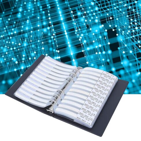 0201 170 Value Resistors Assortment Kit Sample Book, Electronic Component Storage, Plastic Material, Carry for Electronic Professionals, 170 Types of Samples, in Kuwait