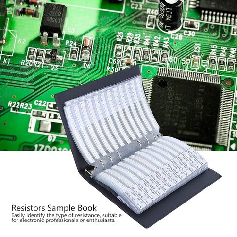 0201 170 Value Resistors Assortment Kit Sample Book, Electronic Component Storage, Plastic Material, Carry for Electronic Professionals, 170 Types of Samples, in Kuwait