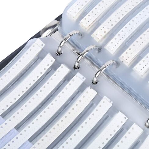 0201 170 Value Resistors Assortment Kit Sample Book, Electronic Component Storage, Plastic Material, Carry for Electronic Professionals, 170 Types of Samples, in Kuwait