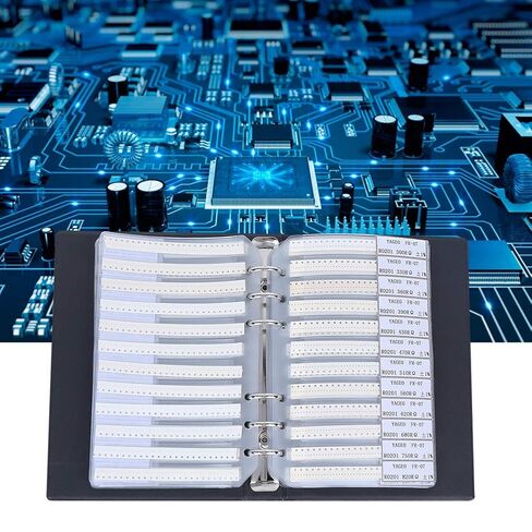 0201 170 Value Resistors Assortment Kit Sample Book, Electronic Component Storage, Plastic Material, Carry for Electronic Professionals, 170 Types of Samples, in Kuwait