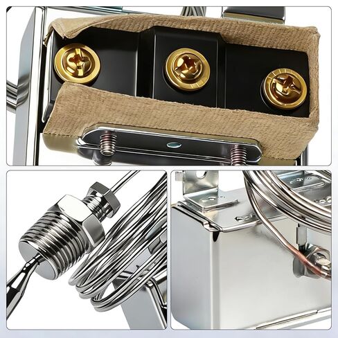 1177 high Limit Thermostat Fryer Switch 3/8" MPT Stuff Box Compatible with Robertshaw Thermostat 301030005, Imperial 1177, Royal Range 3112 deep Fryer, Hi Limit 232℃/450°F in Saudi Arabia