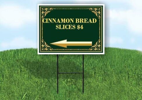 Cinnamon Bread Slices $4 St. Patrick'S Day Irish Clover Fancy Gold Up Arrows A-Frame Single Sided 23x23 in. sign in Kuwait