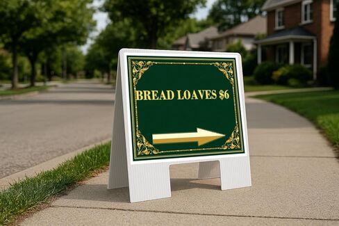 Bread Loaves $6 St. Patrick'S Day Irish Clover Fancy Gold Directional Arrows A-Frame Double Sided 23x23 in. sign in Saudi Arabia