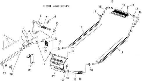 لحام زجاجة سائل التبريد Polaris، قطعة OEM الأصلية 2520319، الكمية 1 in Kuwait