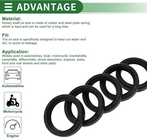 Universal Oil Seal TG4 Lip Seal Ring Rotary Shaft Seal 38x50x10mm High Pressure NBR Rubber Black 5 Pcs in Saudi Arabia