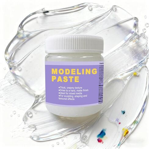 Acrylic Modeling Paste 3D Art Texture Paste 9.88oz/280ml, Ideal for Wood/T-Shirts/Glass/Stone, Sculpting Material Fast Drying Gesso Alternative DIY Crafts Projects (Acrylic Modeling Paste) in Saudi Arabia