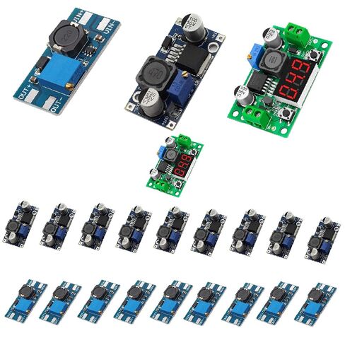 DC-DC Converter 22-Pack: 10 LM2596 Buck + 10 Boost + 2 LED-Display Buck Modules (3.2-40V Input / 1.25-37V Output) in Saudi Arabia