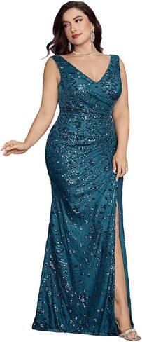 روكيد بلا أكمام تقسيم الترتر الفستان الرسمي in Kuwait