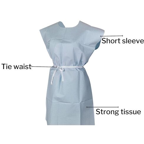 McKesson Disposable Patient Exam Gown [Pack of 50] Latex-Free, Medical, Hospital, Tissue/Polybacked, Blue, One Size Fits Most in Saudi Arabia