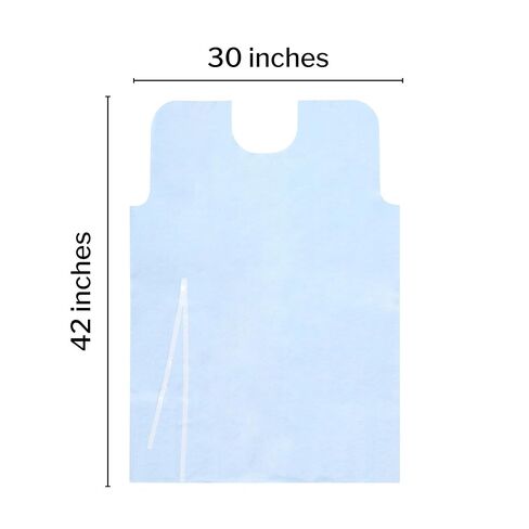 McKesson Disposable Patient Exam Gown [Pack of 50] Latex-Free, Medical, Hospital, Tissue/Polybacked, Blue, One Size Fits Most in Saudi Arabia