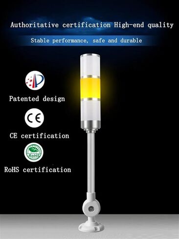 1pcsHigh Grand Aluminum Industrial Multilayer Stack Light 3 Layer Red Shiny Fold LED Signal Tower Alarm Caution lamp with Buzzer in Saudi Arabia