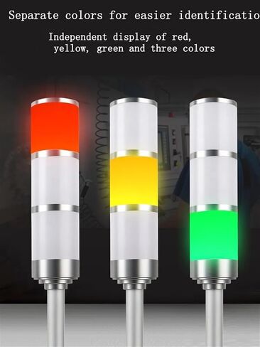 1pcsHigh Grand Aluminum Industrial Multilayer Stack Light 3 Layer Red Shiny Fold LED Signal Tower Alarm Caution lamp with Buzzer in Saudi Arabia