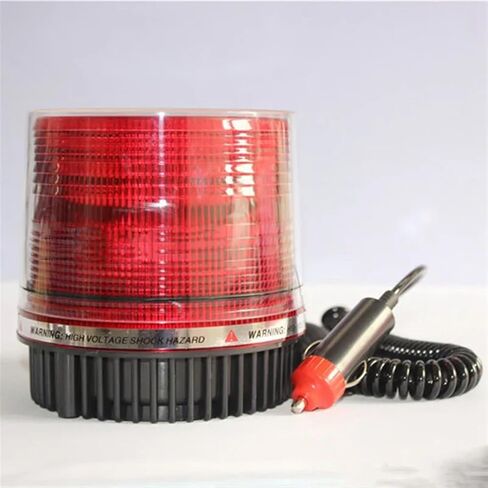 DC 12V/24V Car LED Red/Blue Color Flashing Highlights Round Signal Strobe Light 9 Modes Flashing Light Police Light Warning lamp(12V red) in Saudi Arabia