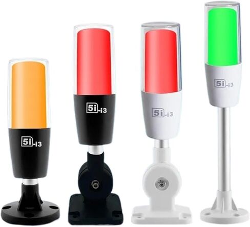 Black/White Signal Indicator Lamp DC24V 3 Color in 1 Layer Buzzer Foldable Smart Warning Light for Industrial Machines Alarm(White Foldable) in Saudi Arabia