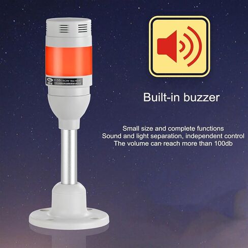 24V Industrial Signal Tower Safety Stack Alarm Light Three-Color in 1 Layer Buzzer Caution Equipment Warning Lamp for Machines in Saudi Arabia