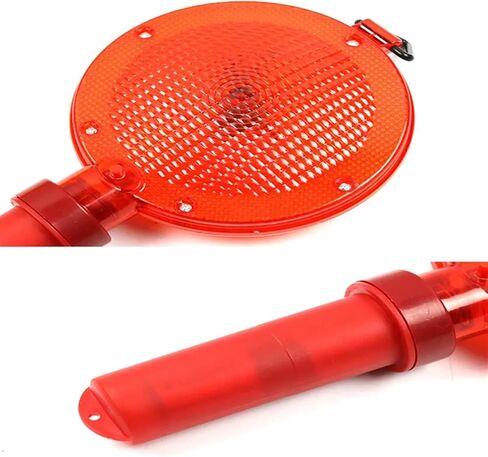 Portable Handheld LED Barricade Light Signal Traffic Safety Warning Light Emergency Flashing Strobe Light with Ring for Hanging(Red) in Kuwait