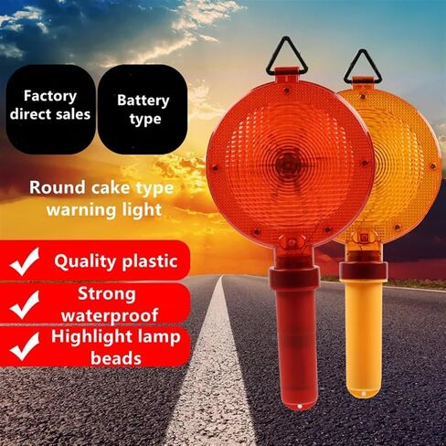 Portable Handheld LED Barricade Light Signal Traffic Safety Warning Light Emergency Flashing Strobe Light with Ring for Hanging(Red) in Kuwait