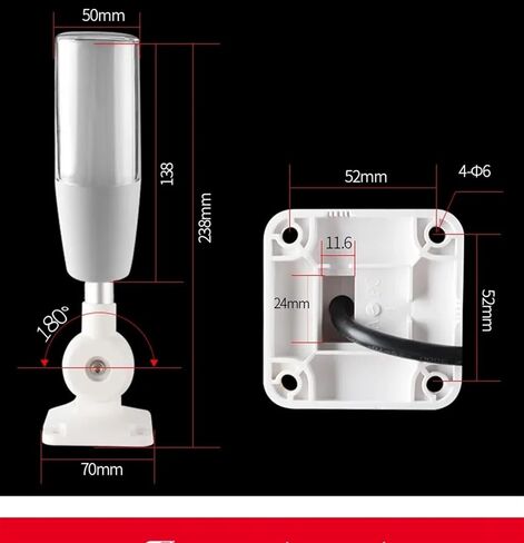 Machine Light Led 3 Color in 1 Layer Folding 24V Warning Lamp Signal Buzzer Alarm Caution Sound Tower Light Tricolor Dustproof in Saudi Arabia