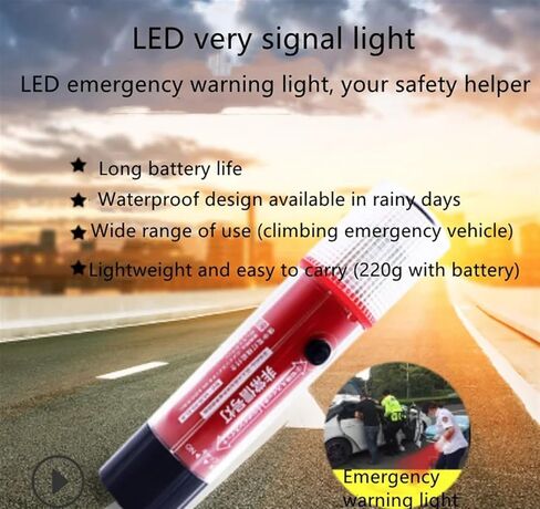 Portable Car LED Warning Light Safety Anti-Collision Rear-end Warning Lamp Tripod Magnetic Base Flashlight Emergency Light in Saudi Arabia