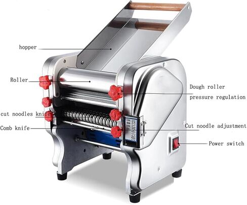 550w Automatic Noodle Machine, Pasta Makers Machine, Commercial Dough Roller Machine for Spaghetti Home & Commercial Use, Fkm160 in Saudi Arabia