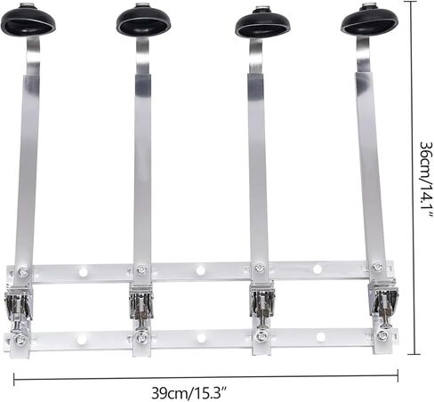 Wall Liquor Dispenser, 4 Bottle Wine Liquor Dispenser Wall Mount Stand Rack Beer Wine Butler Drinks Holder Shelf, Whiskey Decanter Set for Home Bar - Silver in Saudi Arabia