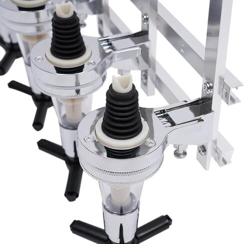 Wall Liquor Dispenser, 4 Bottle Wine Liquor Dispenser Wall Mount Stand Rack Beer Wine Butler Drinks Holder Shelf, Whiskey Decanter Set for Home Bar - Silver in Saudi Arabia