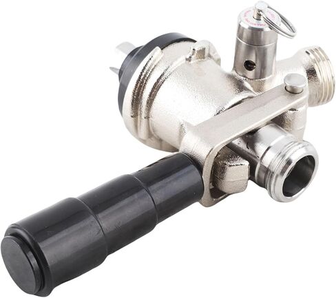 YUYTE Keg Coupler، موزع بيرة من النوع S مع صمام تخفيف الضغط الآمن وتصميم مضاد للتدفق الخلفي بزاوية R، درجة الطعام 304 من الفولاذ المقاوم للصدأ، لنظام تخمير المنزل والفندق in Saudi Arabia