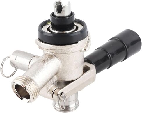 YUYTE Keg Coupler، موزع بيرة من النوع S مع صمام تخفيف الضغط الآمن وتصميم مضاد للتدفق الخلفي بزاوية R، درجة الطعام 304 من الفولاذ المقاوم للصدأ، لنظام تخمير المنزل والفندق in Saudi Arabia