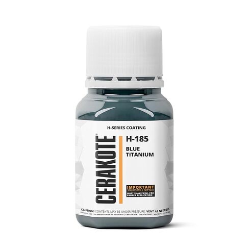 CERAKOTE (Oven Cure) H-Series Blue Titanium [ 4oz ] H-185T - Our Ceramic Technology Combines Performance with Color on All- Metals, Polymers + More - (Part B) Included in Kuwait