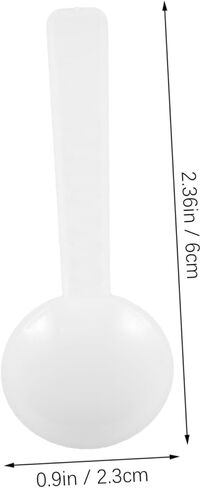 Vaguelly 100pcs Plastic Cutlery Set Disposable Soup Spoons Measuring Spoons for Kitchen White Pp Material in Saudi Arabia