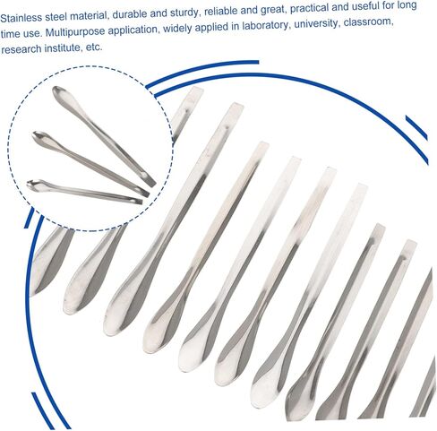 OUNONA 12Pcs Stainless Steel Measuring Spoon for Laboratory Experiments for Chemistry and Research Applications Multipurpose Lab Scoop Tool in Saudi Arabia
