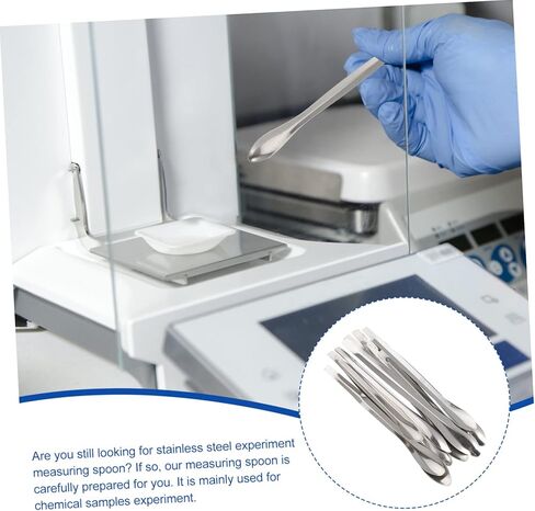 OUNONA 12Pcs Stainless Steel Measuring Spoon for Laboratory Experiments for Chemistry and Research Applications Multipurpose Lab Scoop Tool in Saudi Arabia