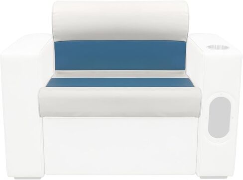 ALMULOO 8WD95-1009 Replacement Seat Bottom+ Backrest for 28" Deluxe Series Pontoon Bench Seat Cushion Set Only Plastic White+Red in Saudi Arabia