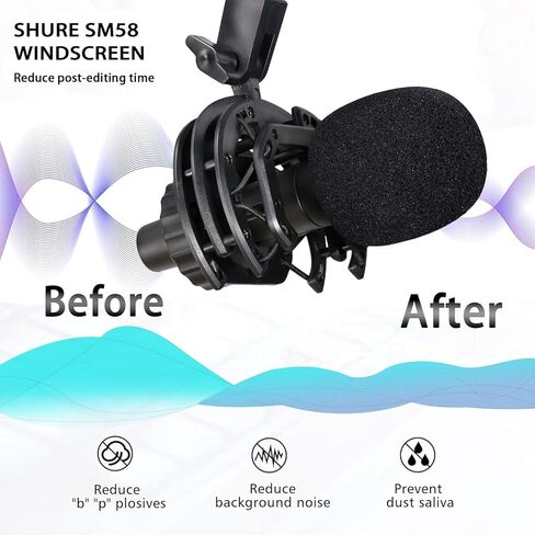 استبدال الزجاج الأمامي للميكروفون SM58، متوافق مع الزجاج الأمامي Shure SM58، الزجاج الأمامي SM48، الزجاج الأمامي Beta 58A، SM58، SM48، PG48، PG58، Beta58A، PGA48-XLR غطاء ميكروفون - قطعتان in Kuwait