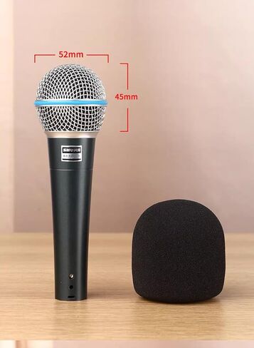 استبدال الزجاج الأمامي للميكروفون SM58، متوافق مع الزجاج الأمامي Shure SM58، الزجاج الأمامي SM48، الزجاج الأمامي Beta 58A، SM58، SM48، PG48، PG58، Beta58A، PGA48-XLR غطاء ميكروفون - قطعتان in Kuwait