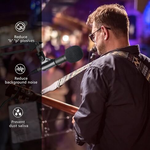 استبدال الزجاج الأمامي للميكروفون SM58، متوافق مع الزجاج الأمامي Shure SM58، الزجاج الأمامي SM48، الزجاج الأمامي Beta 58A، SM58، SM48، PG48، PG58، Beta58A، PGA48-XLR غطاء ميكروفون - قطعتان in Kuwait