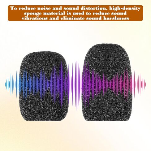 20 Pack 2 Sizes Microphone Covers Foam Microphone Foam Covers Small Ball-Type Windscreen Foams Mic Cover for Clear Audio Fits Podcasting Vlogging Interviews Video Recording(Black) in Saudi Arabia