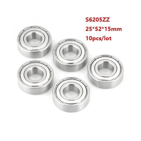 10 قطعة/الوحدة S6205ZZ S6205 ZZ 25x52x15 مللي متر ABEC-5 محامل الفولاذ المقاوم للصدأ كرة أخدود عميقة تحمل 25*52 15 مللي متر 6205 6205ZZ in Kuwait