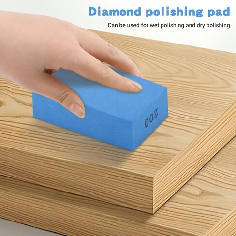 6 عبوات من وسادات تلميع الماس، وكتل الصنفرة، وأدوات البلاط، وسادات الصنفرة الماسية الداعمة الإسفنجية، 60,100,200,400,600,1000 للبلاط والزجاج والسيراميك والخشب والرخام والمعدن in Kuwait
